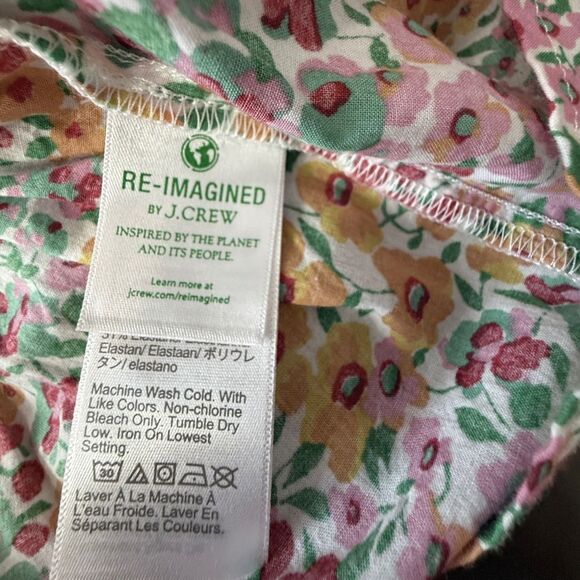 J. Crew Factory Floral Smocked Women's Tank Top - Picture 6 of 6